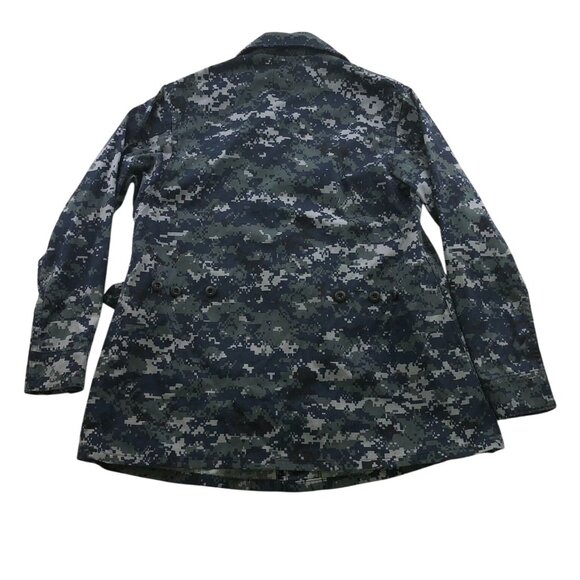 U.S. Navy Woman's Digital Military Jacket Uniform Small Camo Utility Collared Gr - Picture 2 of 15